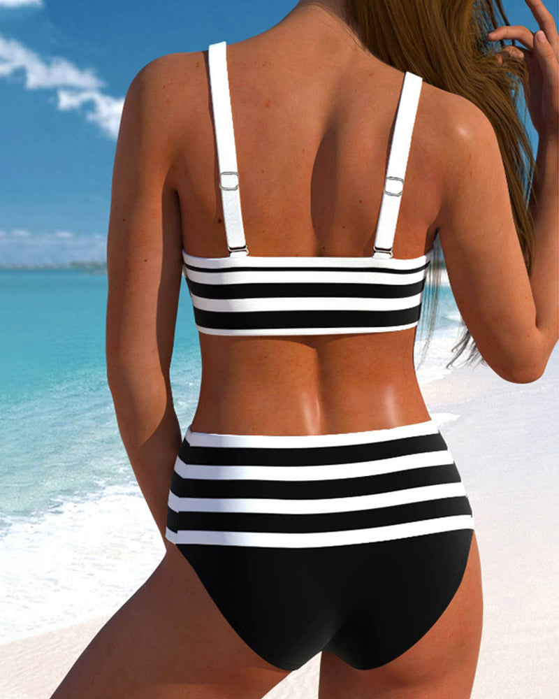 Jennifer – Striped High-Waist Bikini