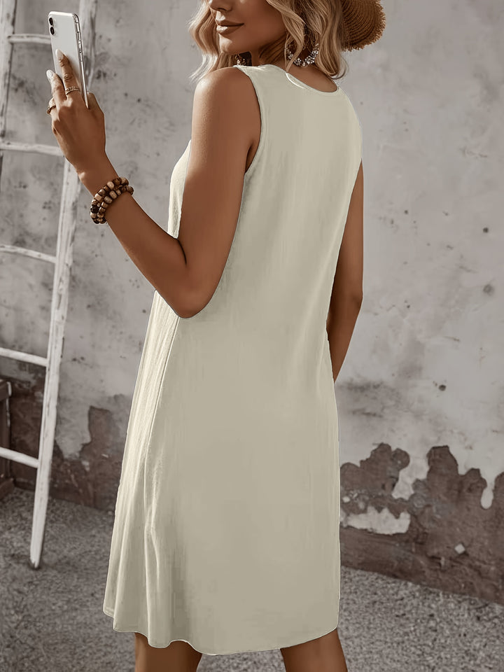 Katherine – Summer Pleated Vest Dress