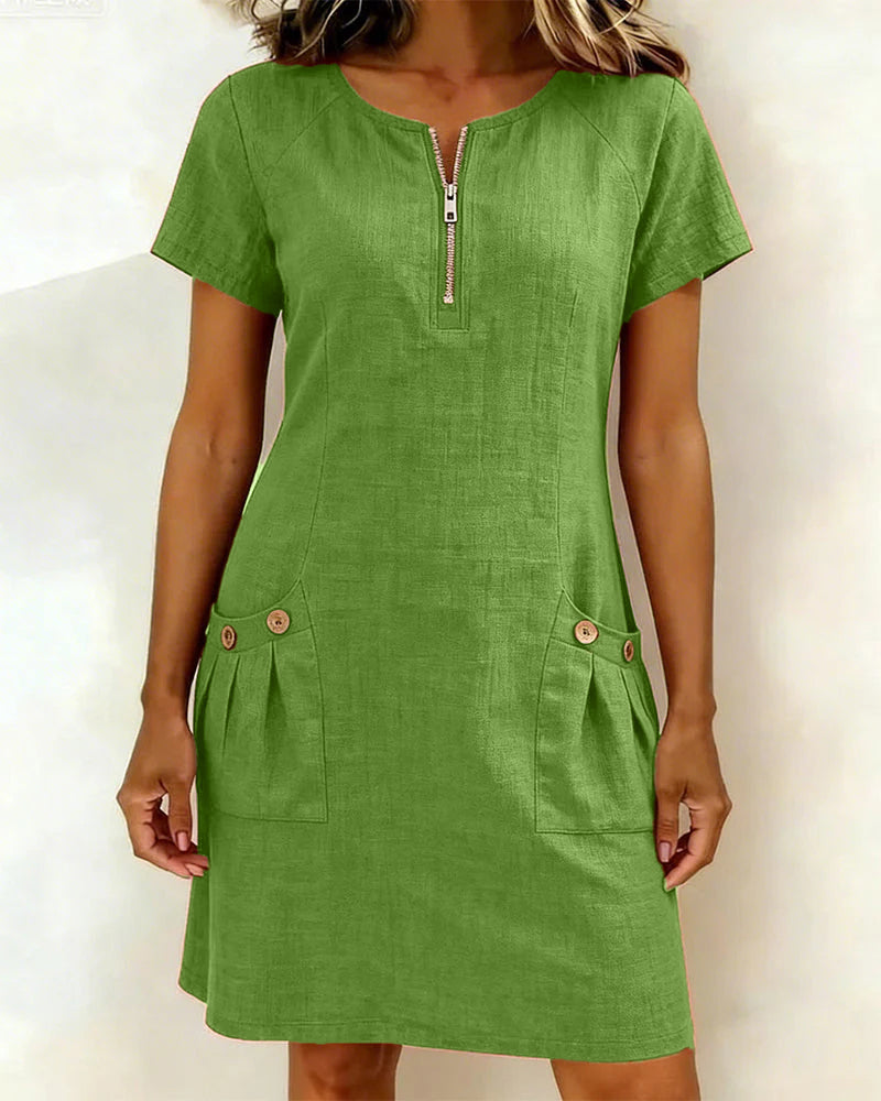 Brenda – Elegant Zip Dress