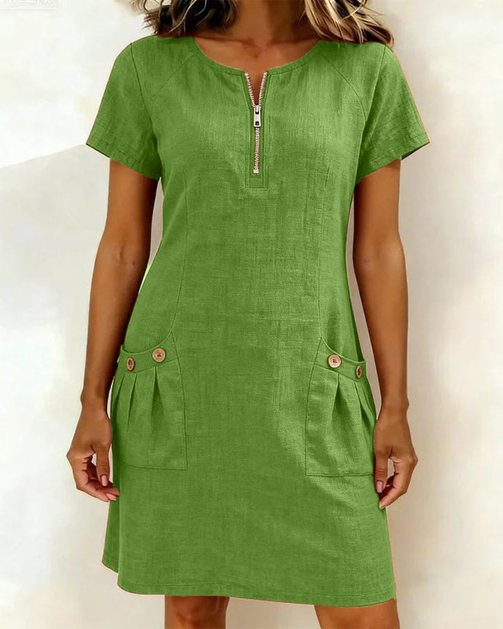 Brenda – Elegant Zip Dress