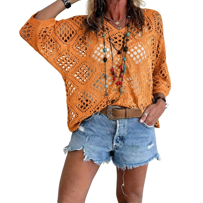 Nicole – Relaxed Jersey Openwork