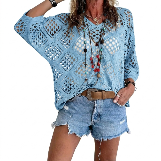 Nicole – Relaxed Jersey Openwork