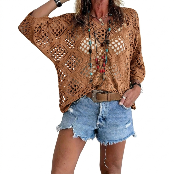 Nicole – Relaxed Jersey Openwork