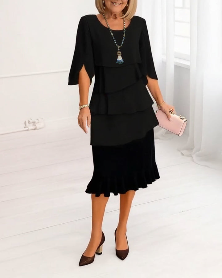 Nancy – Elegant Comfort Ruffle Dress