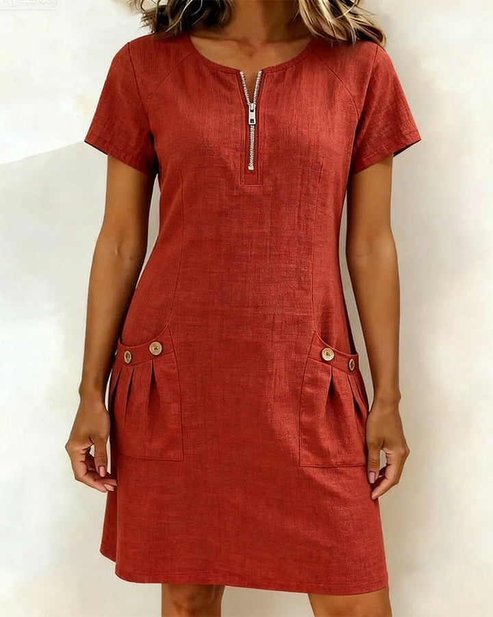 Brenda – Elegant Zip Dress