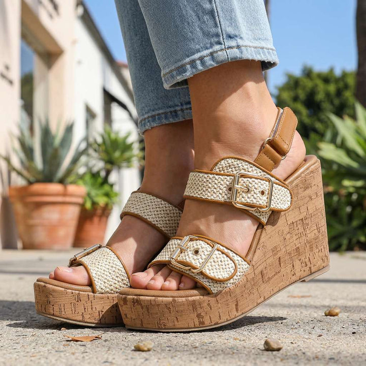 Patricia – Buckle Strap Wedges