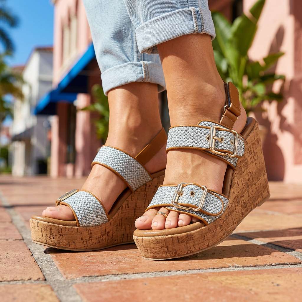Patricia – Buckle Strap Wedges