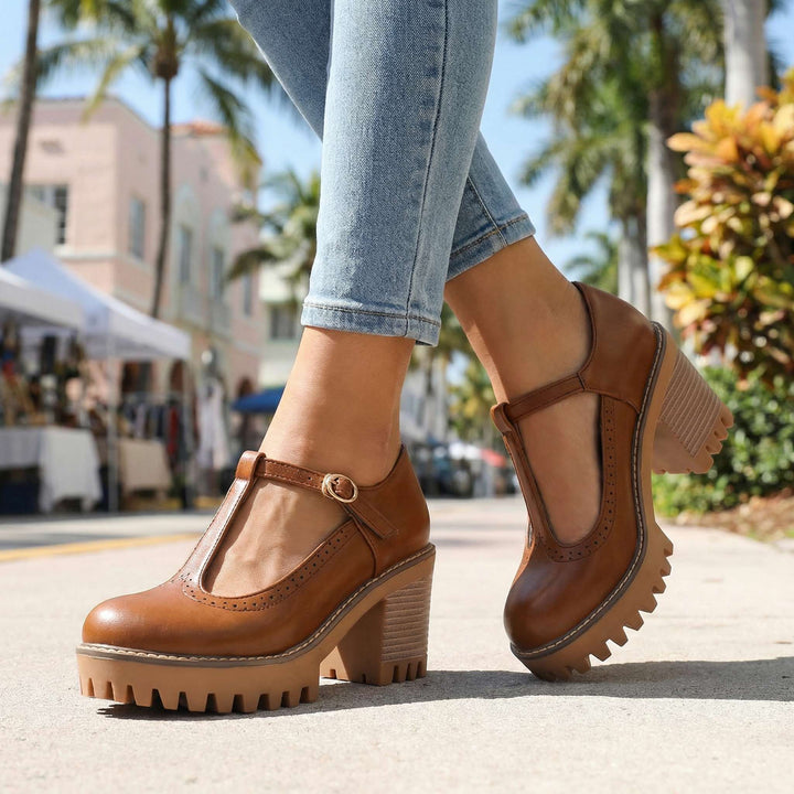 Donna – T-Strap Mary Jane Heels