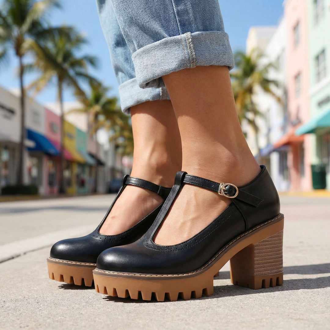 Donna – T-Strap Mary Jane Heels