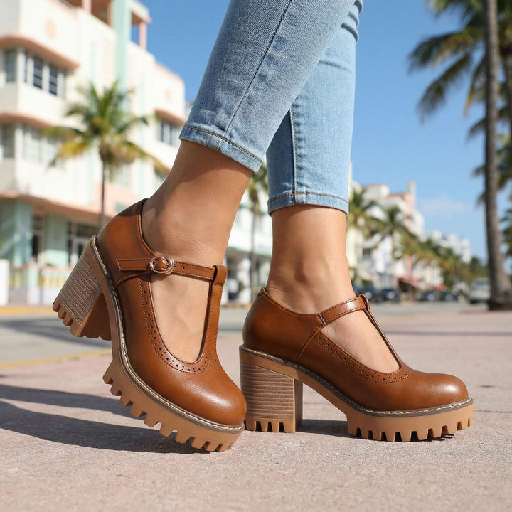 Donna – T-Strap Mary Jane Heels