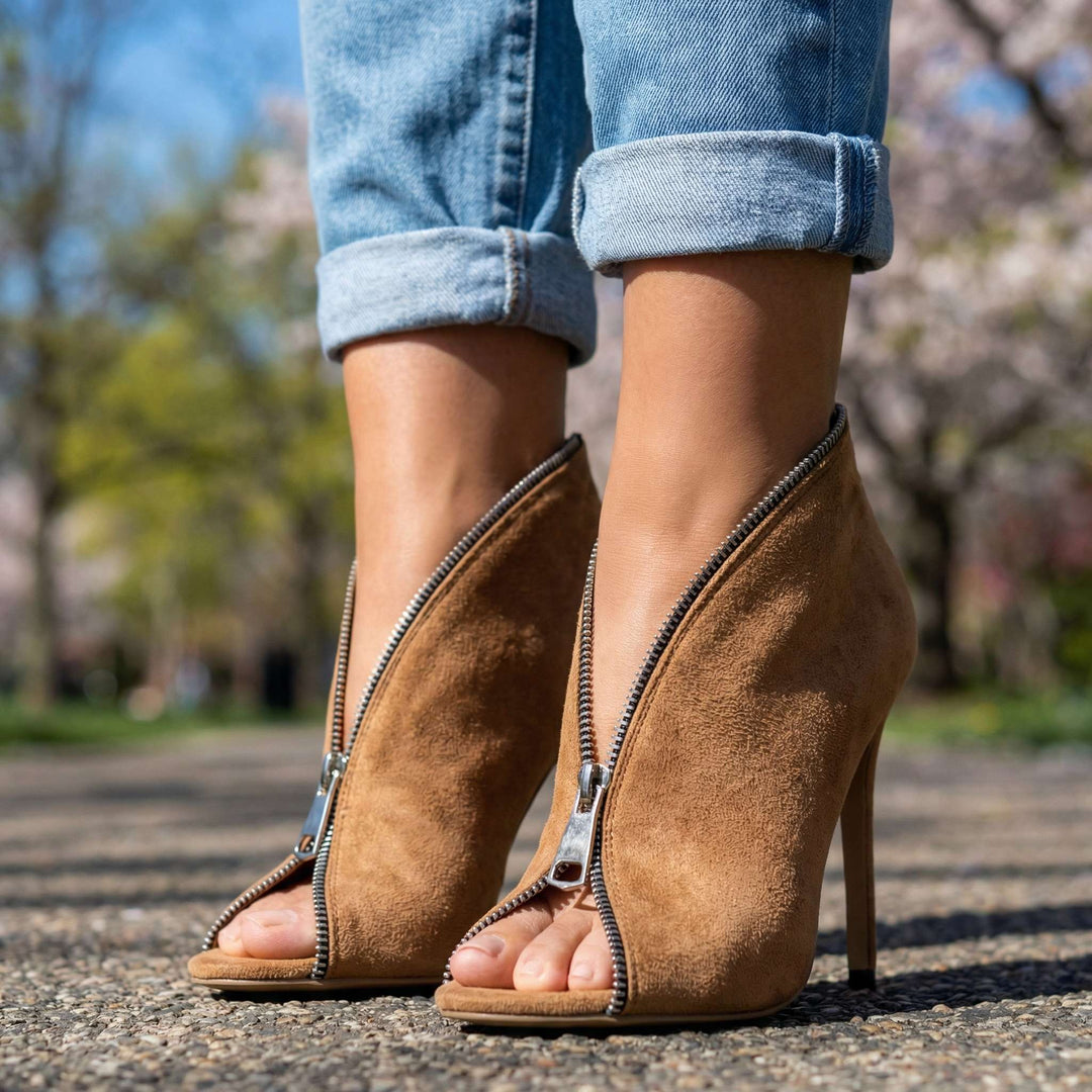 Grace – Zipper Stiletto Heels