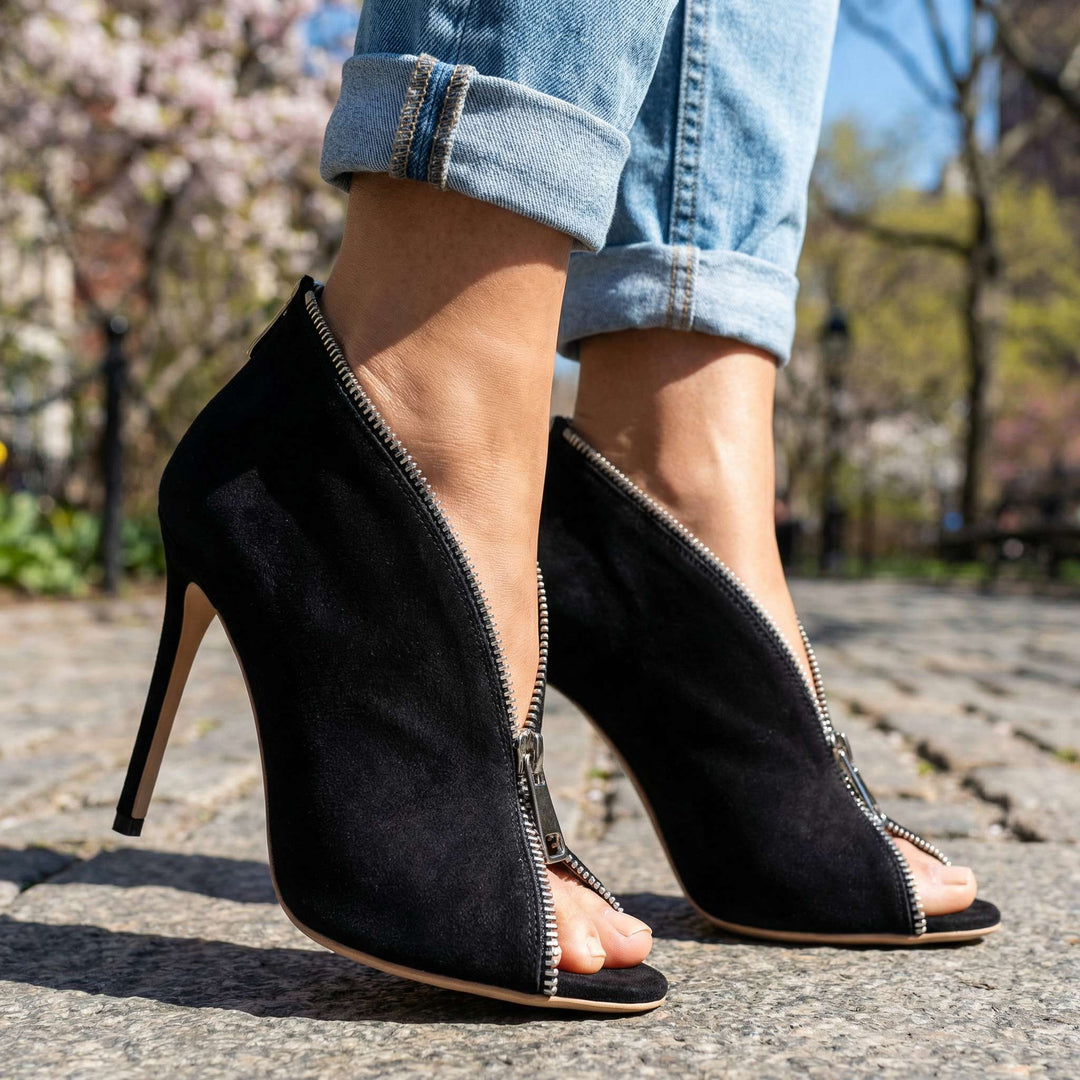 Grace – Zipper Stiletto Heels