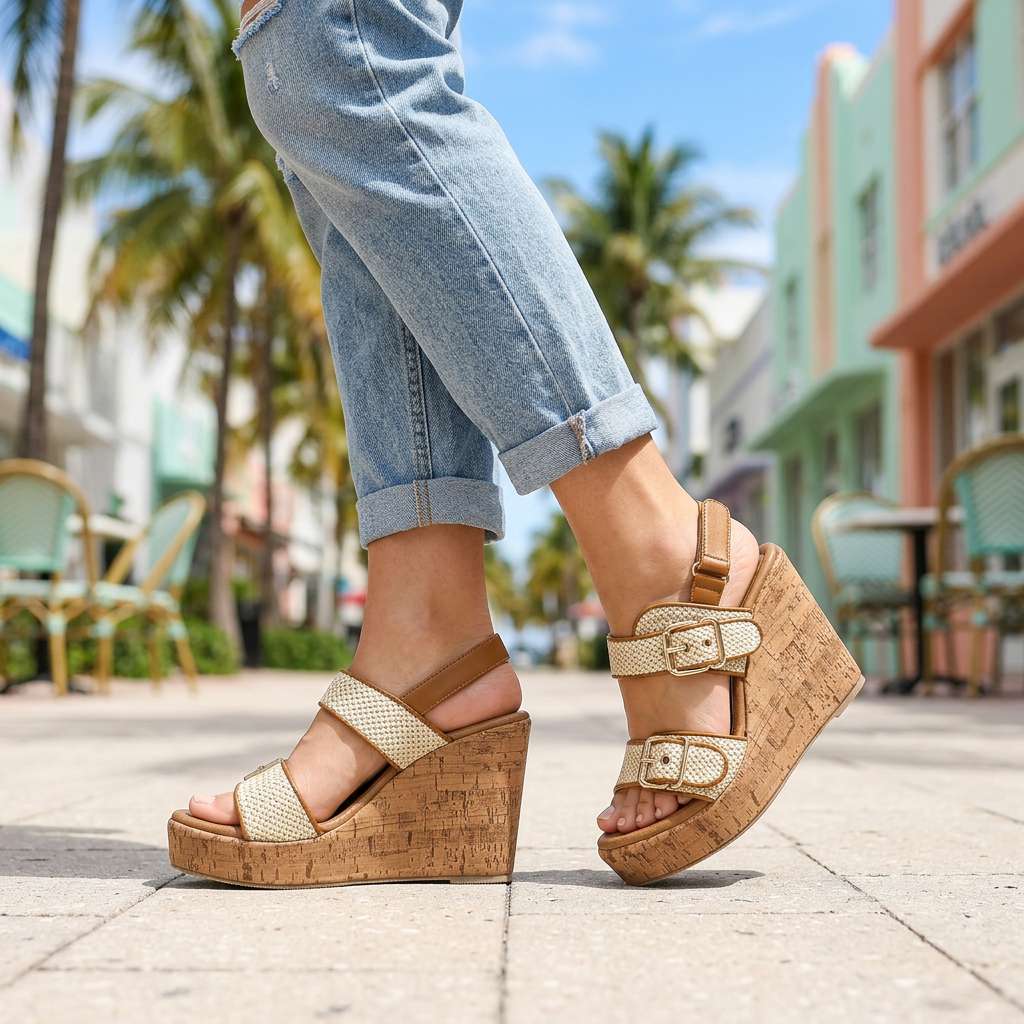 Patricia – Buckle Strap Wedges
