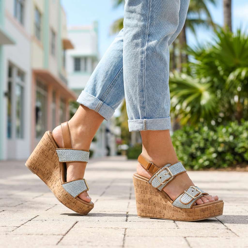 Patricia – Buckle Strap Wedges