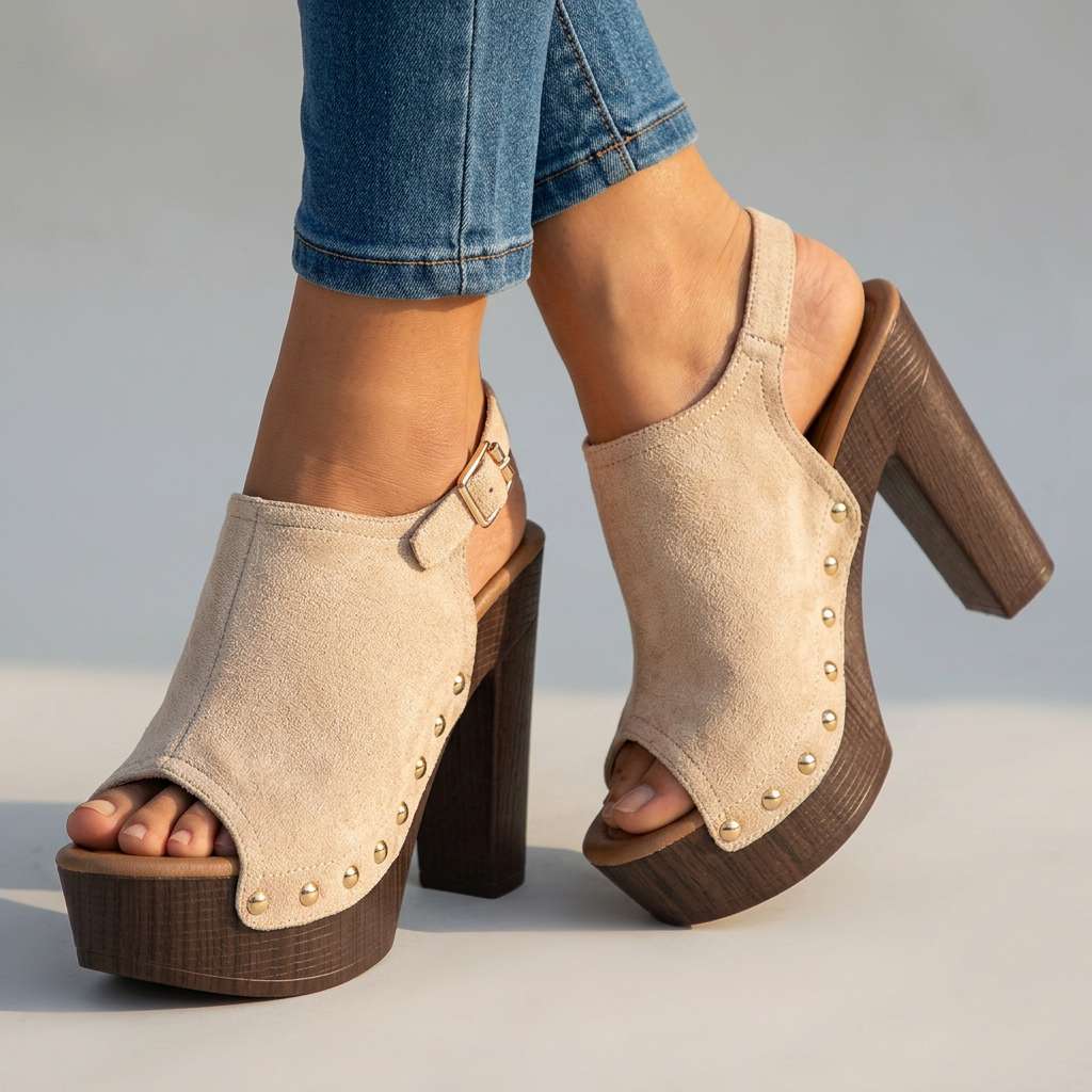 Ashley – Open Toe Heels