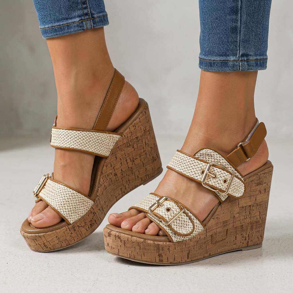 Patricia – Buckle Strap Wedges