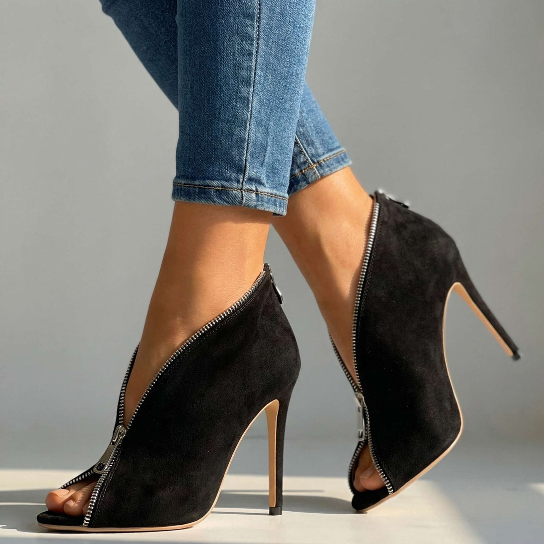 Grace – Zipper Stiletto Heels