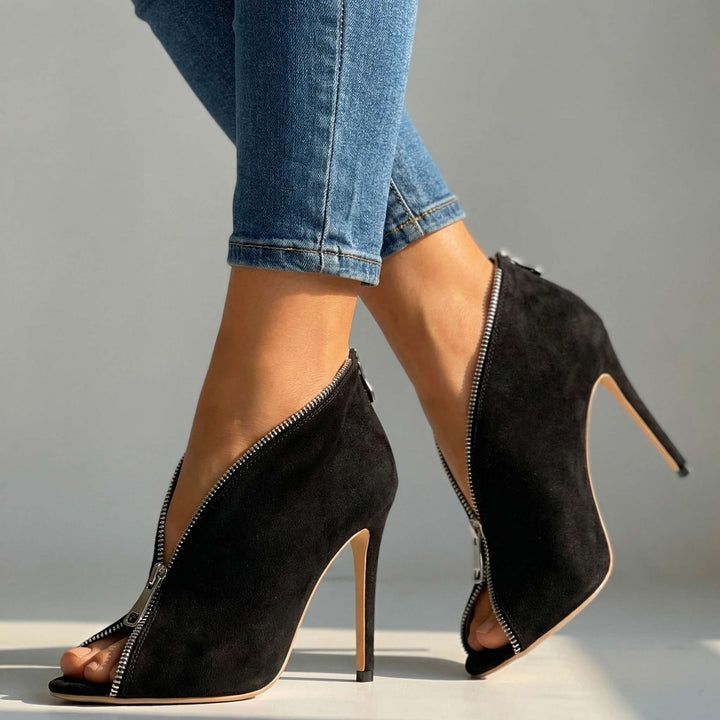 Grace – Zipper Stiletto Heels