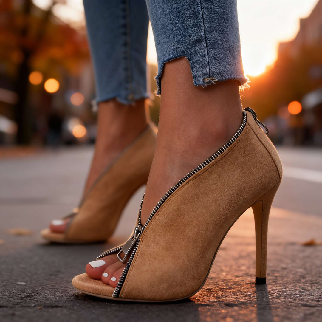 Grace – Zipper Stiletto Heels
