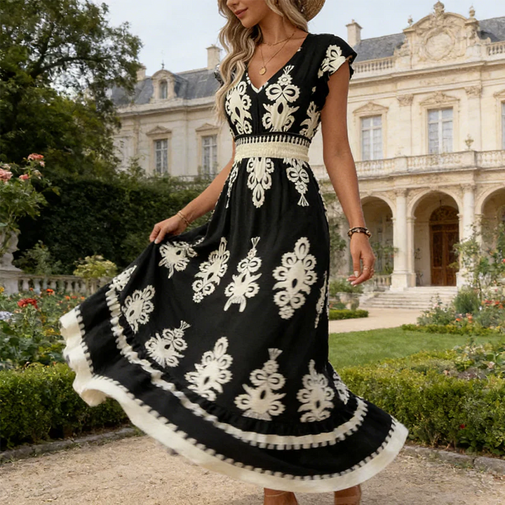 Cynthia – Baroque Maxi Dress