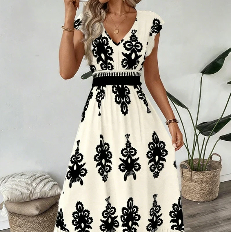 Cynthia – Baroque Maxi Dress