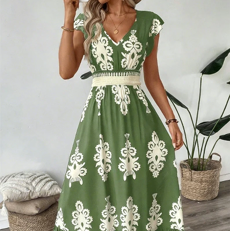 Cynthia – Baroque Maxi Dress