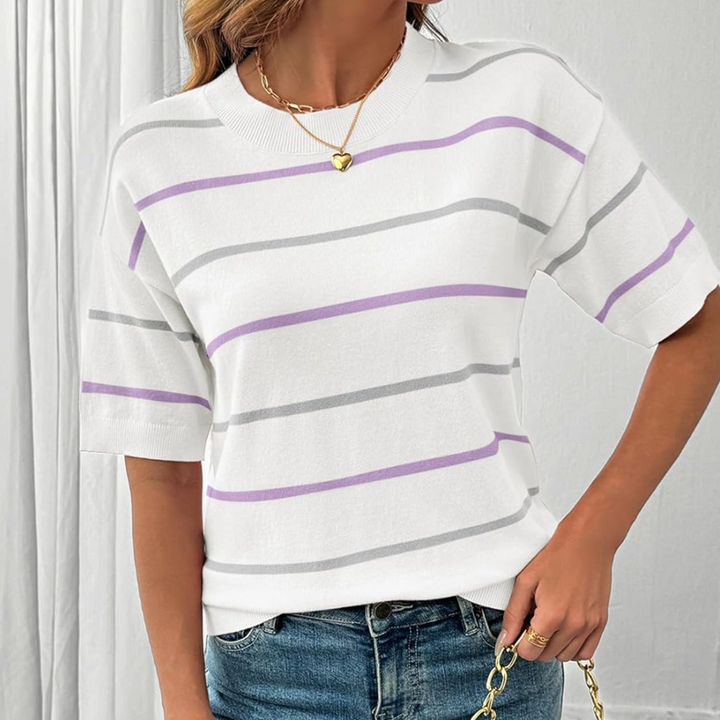 Jessica – Classic Striped Cotton Top