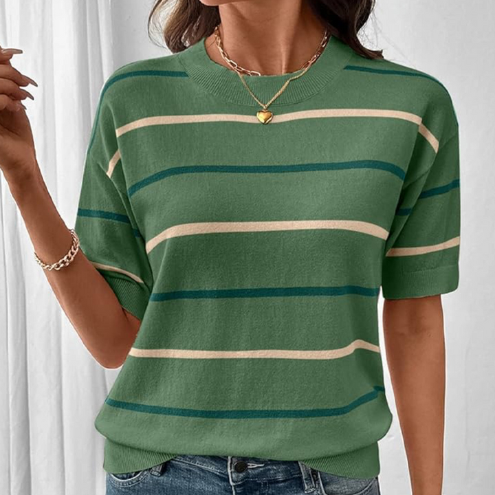 Jessica – Classic Striped Cotton Top
