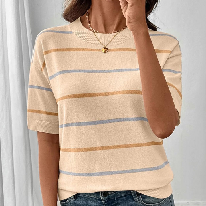 Jessica – Classic Striped Cotton Top