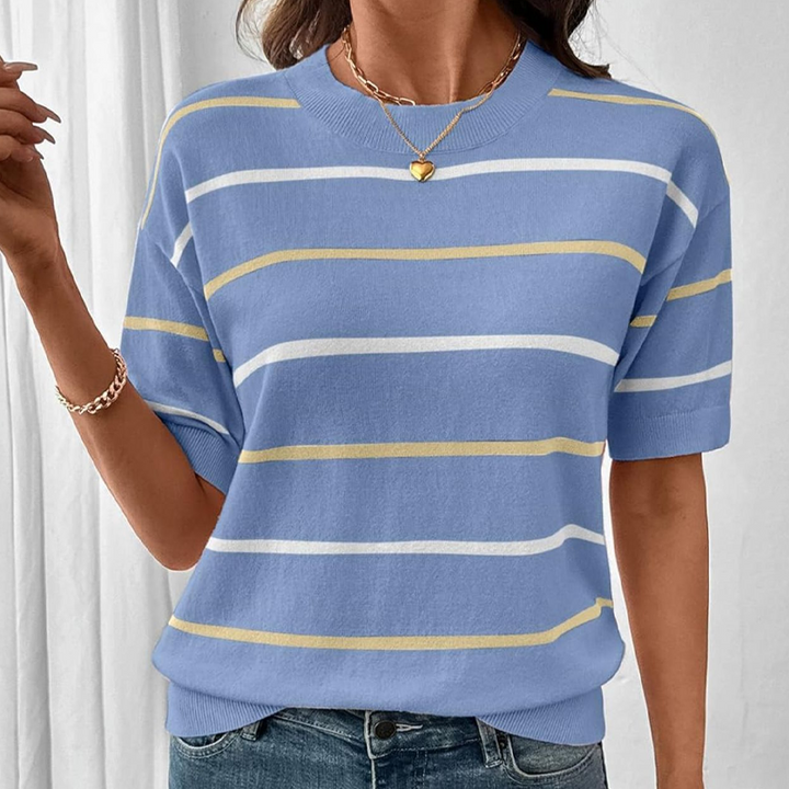 Jessica – Classic Striped Cotton Top