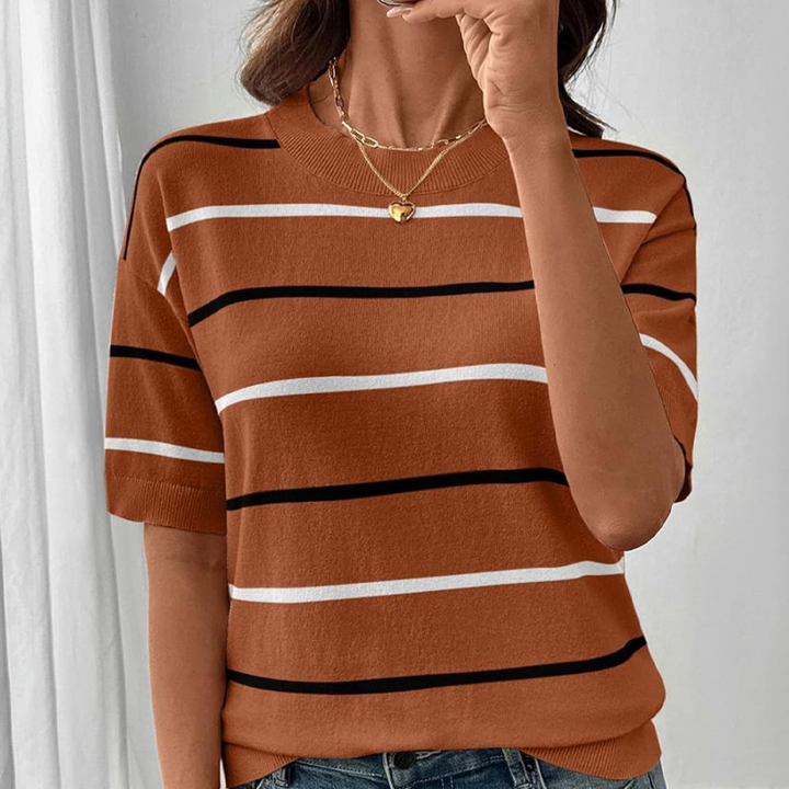 Jessica – Classic Striped Cotton Top